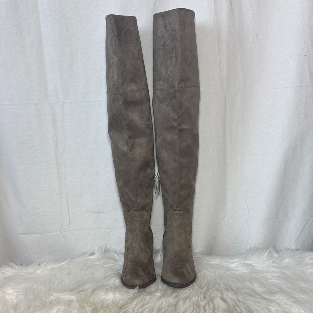 BP Nordstrom Brown Sueded Fabric Over-the-Knee Boots Sz 8